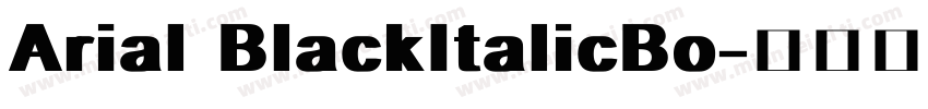 Arial BlackItalicBo字体转换